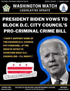 President Biden Vows to Block D.C. City Council’s Pro-Criminal Crime Bill