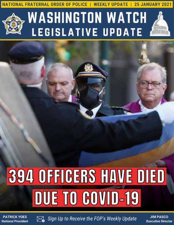 394 Officers Have Died Due to COVID-19